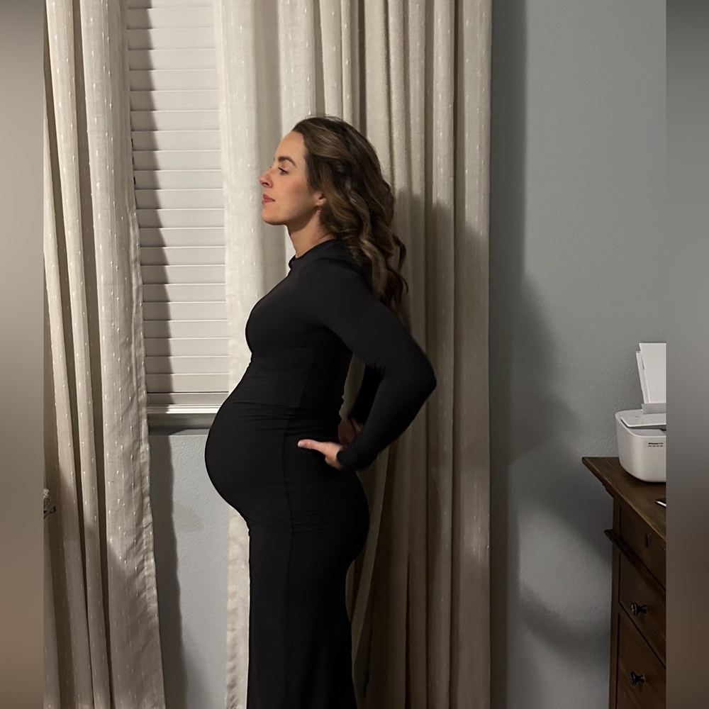 Elegant Black Maternity Dress